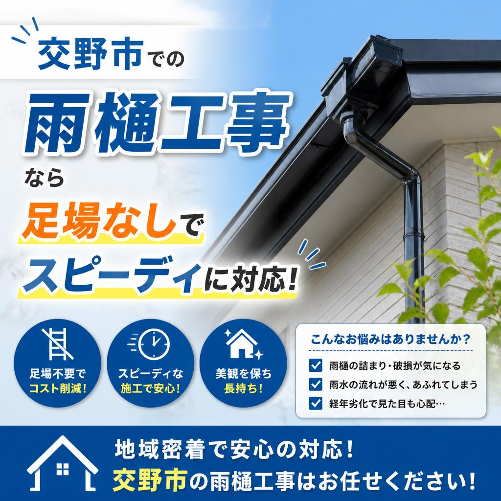 交野市での雨樋工事はお任せください！！（交換・清掃・点検）