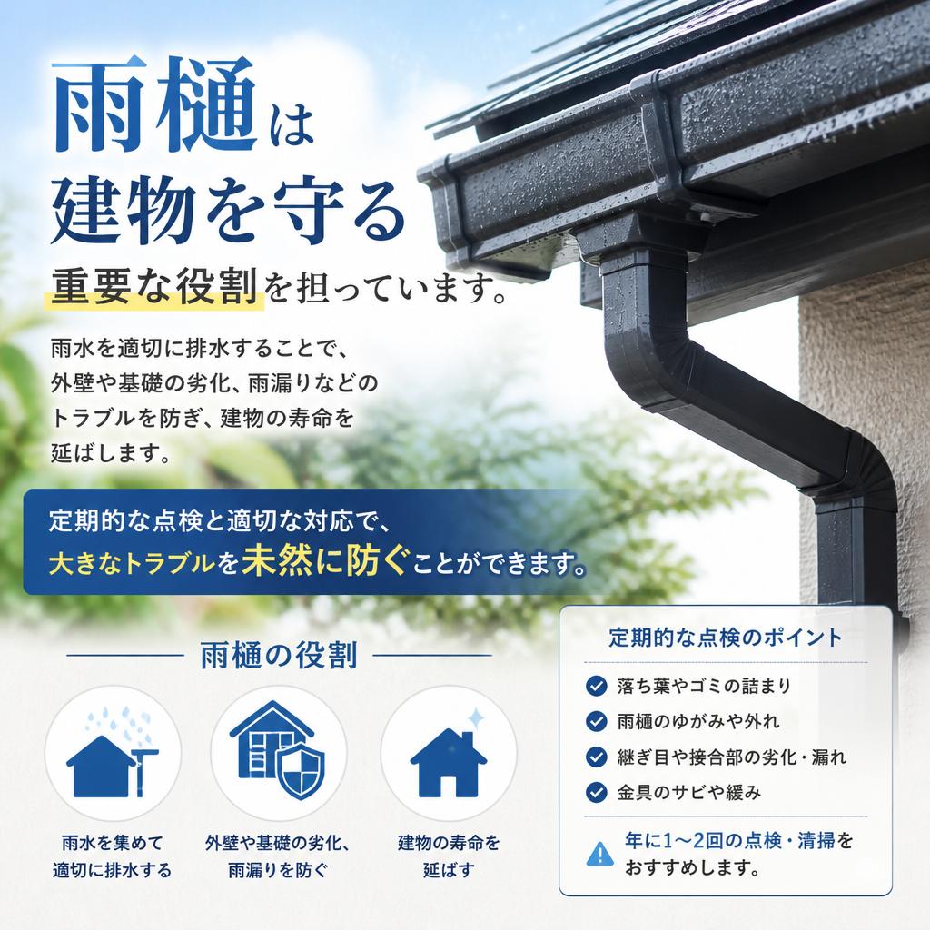 雨樋の重要性とトラブルを未然に防ぐ