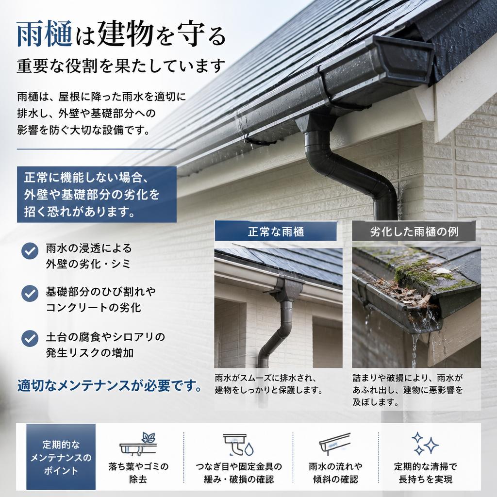 雨樋の重要性と不具合の影響