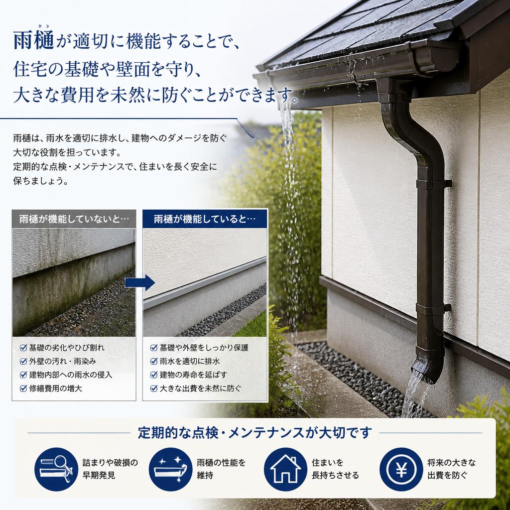 雨樋設置の重要性
