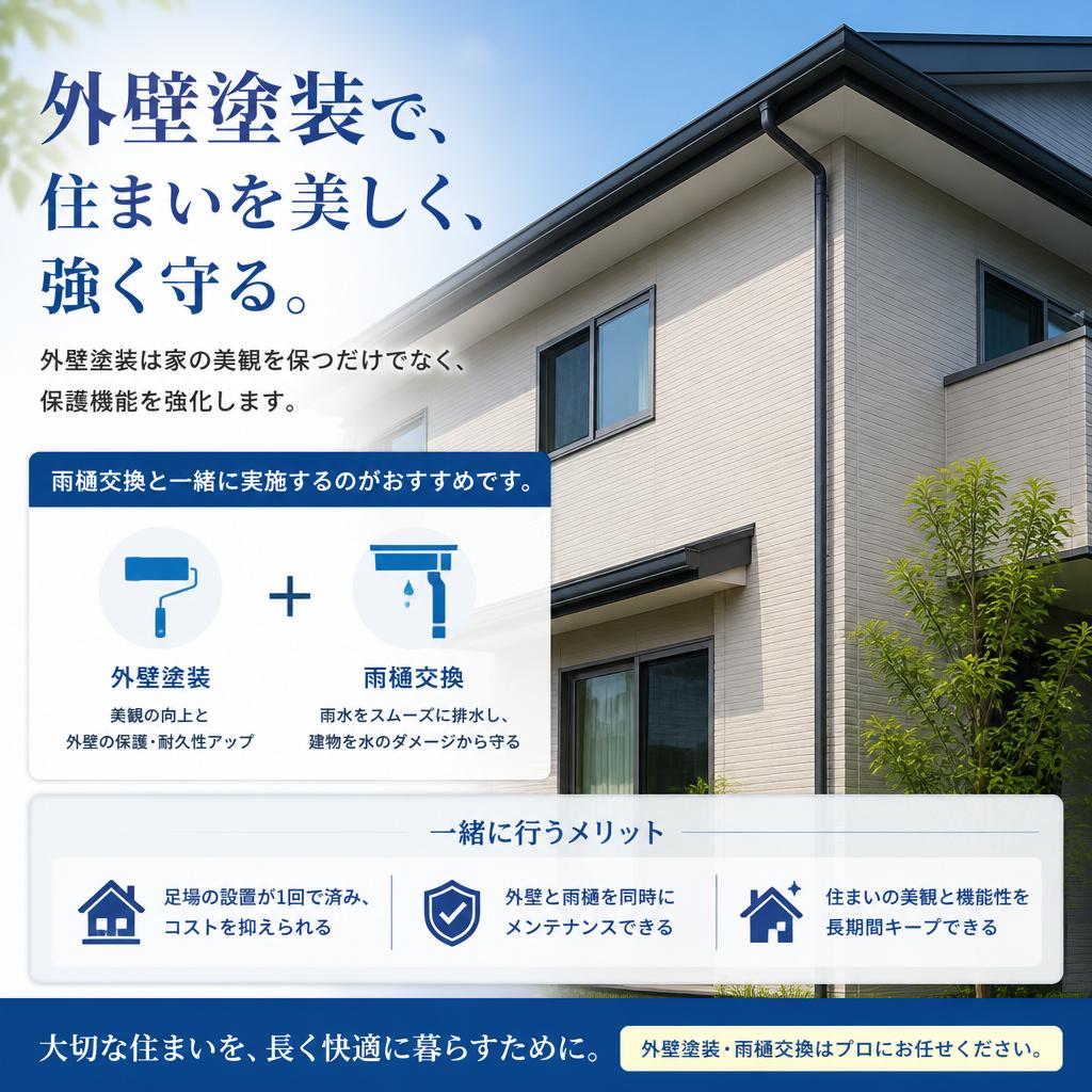 外壁塗装で見た目も改善