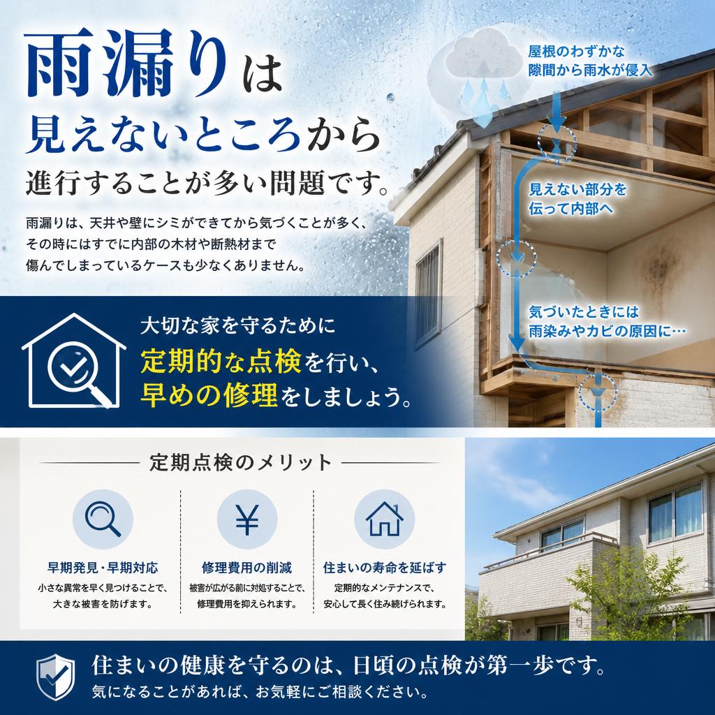 2. 雨漏り修理のポイント