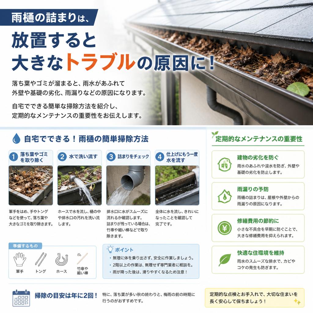 4. 雨樋掃除の方法