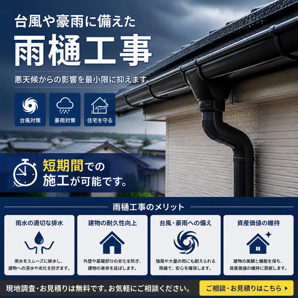 台風対策に特化した施工
