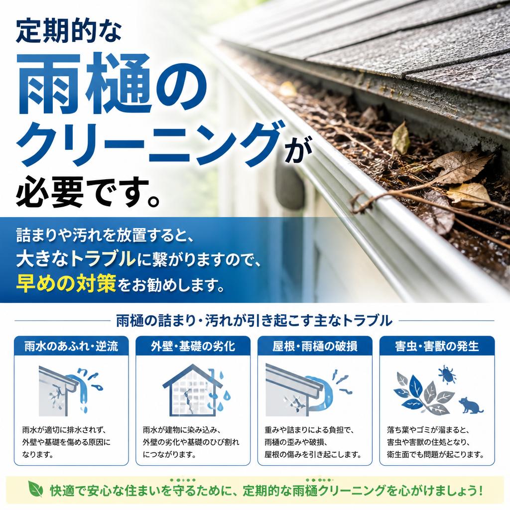 4. 雨樋クリーニングの必要性