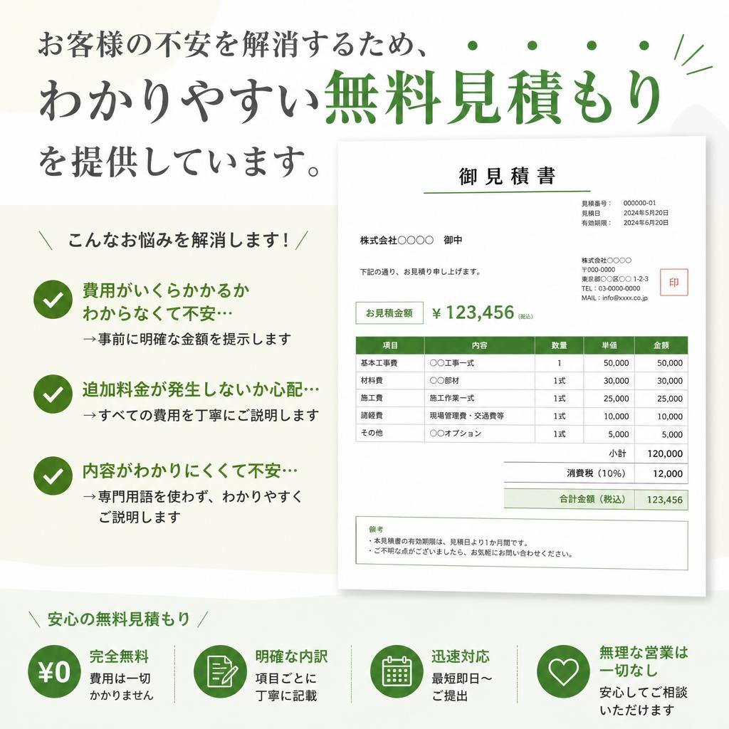 無料の見積もりサービス