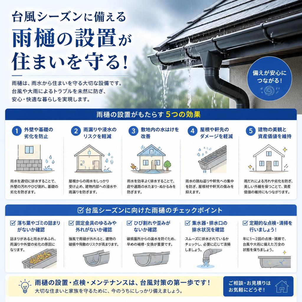 枚方市中宮で雨樋工事は専門店にお任せください！