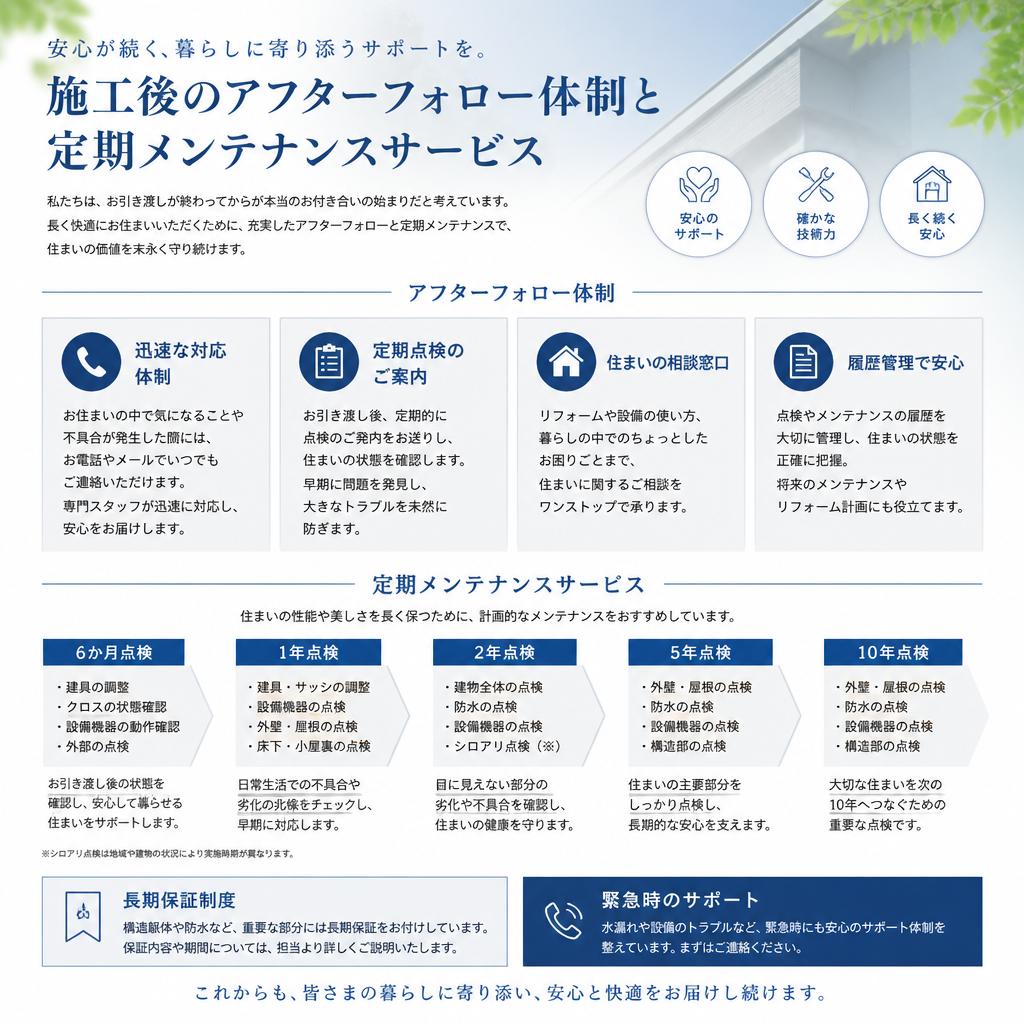 5. 施工後のアフターフォロー