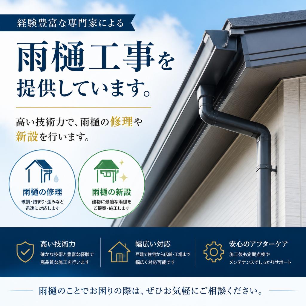枚方市星ケ丘の雨樋工事は専門店にお任せください！
