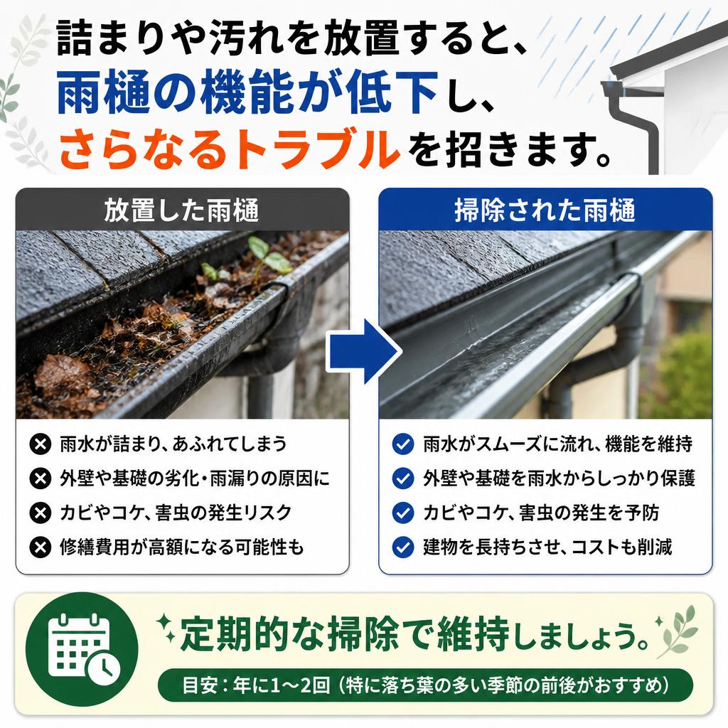 雨樋掃除の必要性