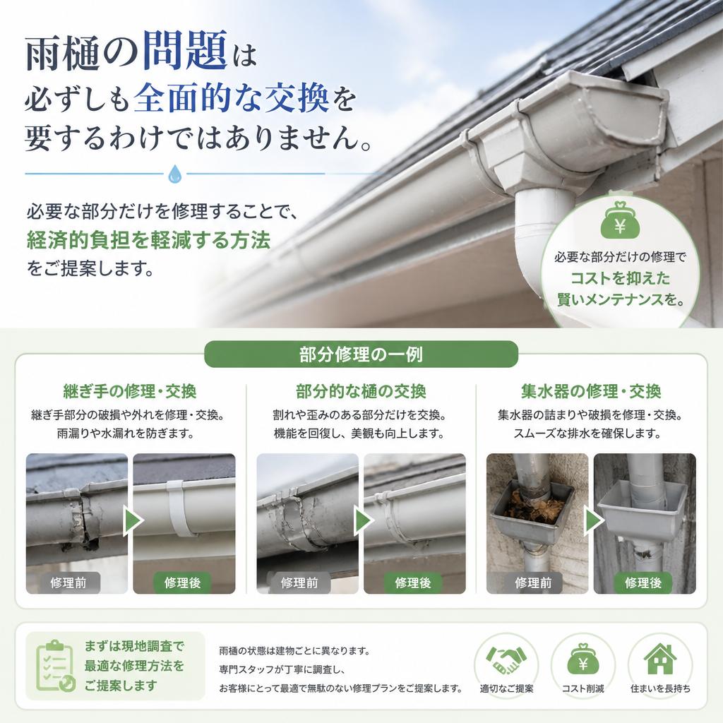 枚方市満足度No.1雨樋交換はお任せください！