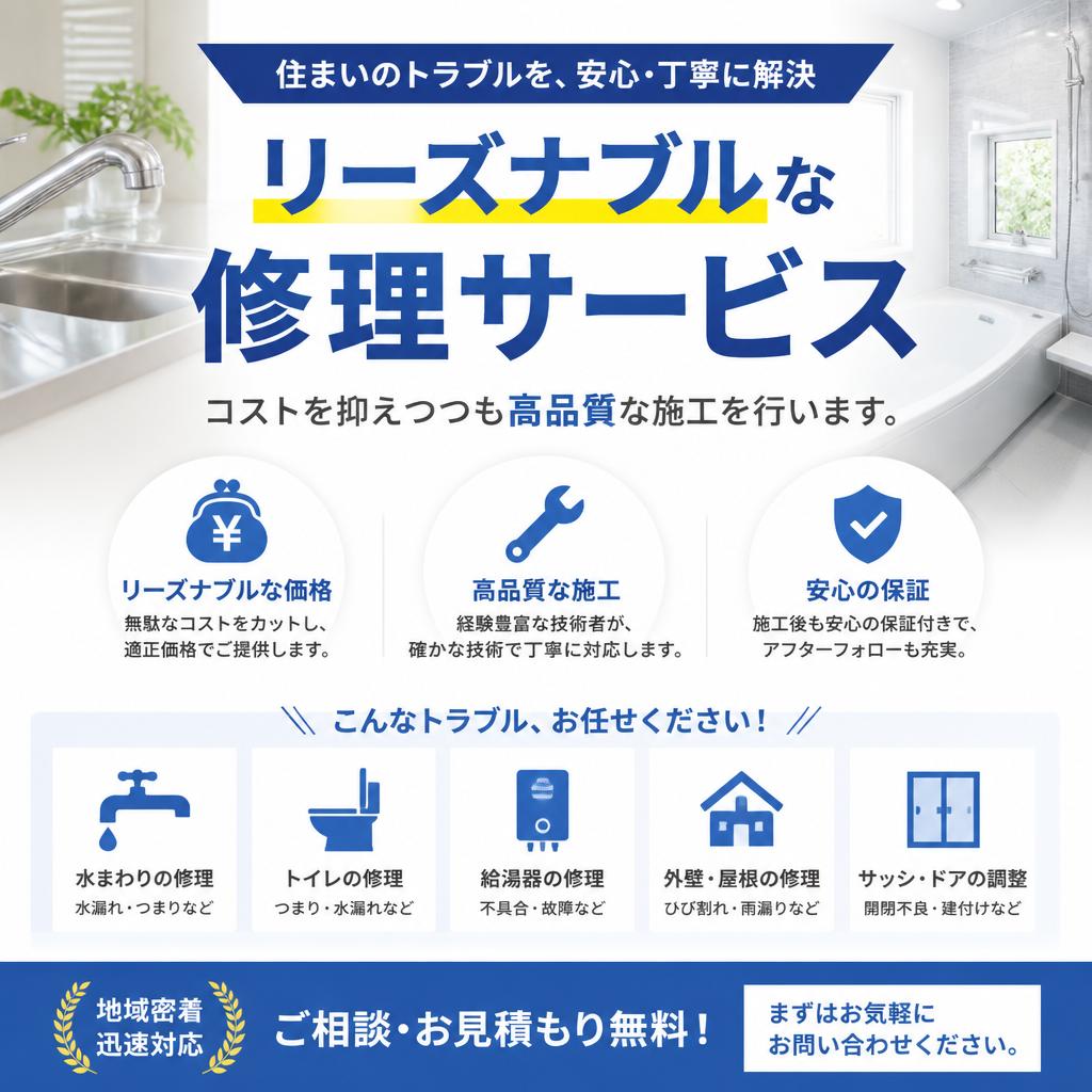 4. 安い修理サービスで経済的に