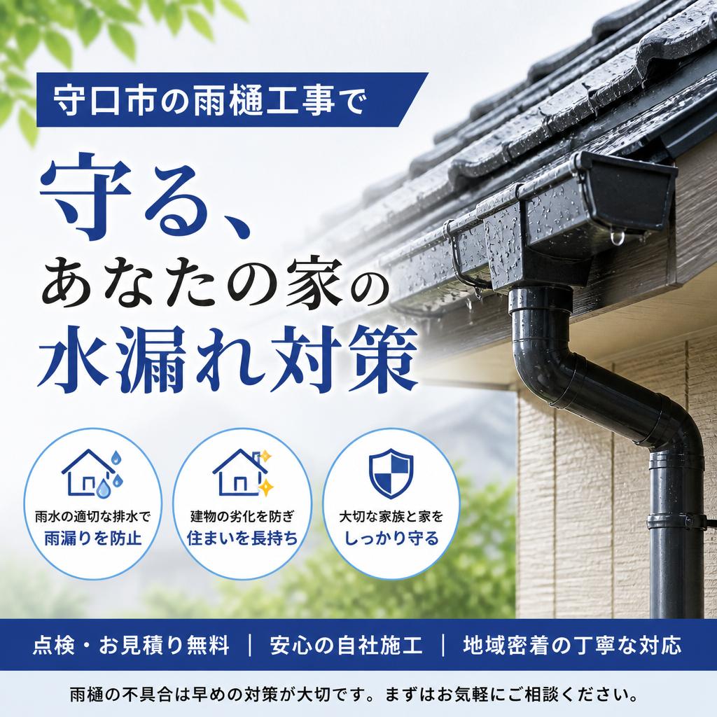 守口市の雨樋工事は 火災保険使える？