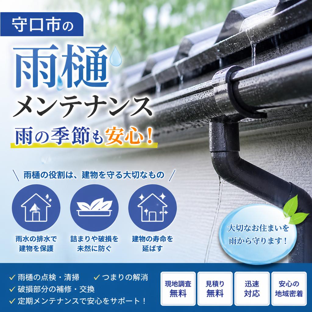 守口市の雨樋工事キャンペーン実施中！